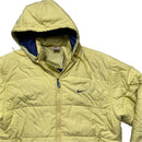 Nike Vintage 90’s Yellow White and Blue Big Logo Puffer Jacket (XL)