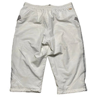 Adidas Climalite Vintage y2k Shell Trackpant Shorts White and Silver (L)