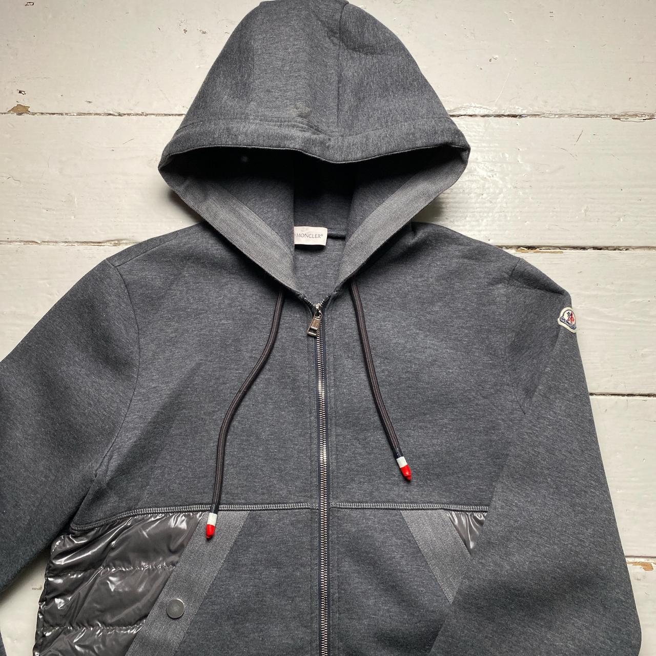 Moncler Grey Hoodie Puffer Jacket