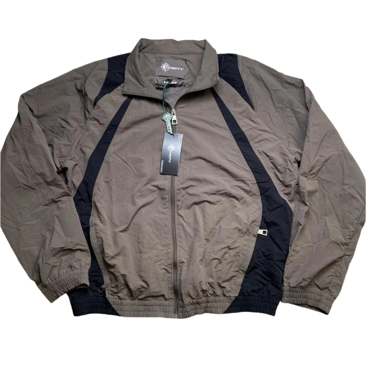 Vicinity Brown and Black Nylon Shell Full Tracksuit (M/L)