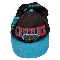 Vancouver Grizzlies Mitchell and Ness Snapback Cap Black and Blue