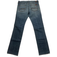 7 For All Mankind Navy Baggy Womens Straight Jeans (W 30)