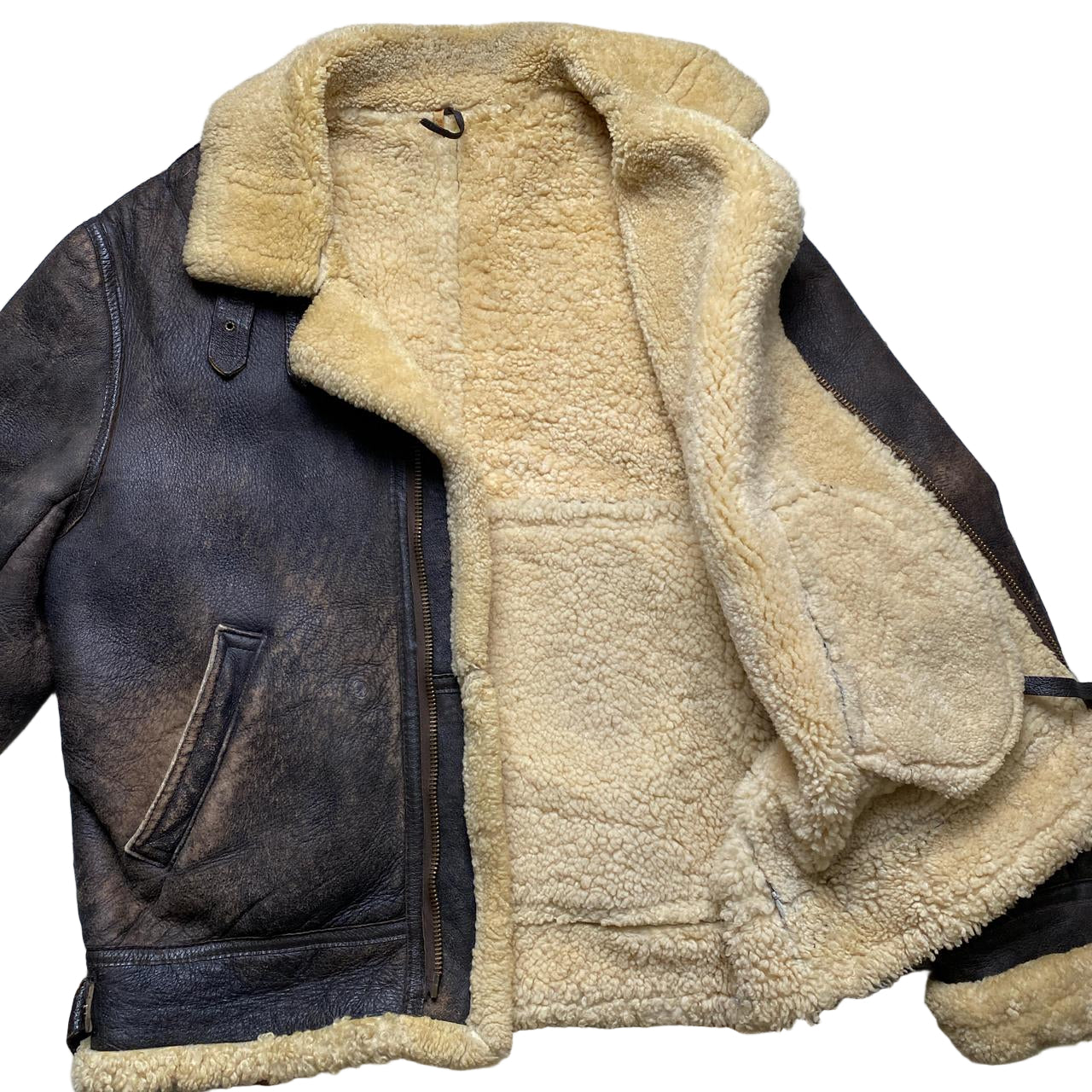 Vintage Sherling Sherpa Jacket Brown and Cream (XL)