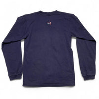 Phat Farm Navy and Orange Long Sleeve T Shirt (S)