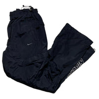Nike Air Athletic Department Black and White Shell Trackpant Cargo Bottoms (W 30)