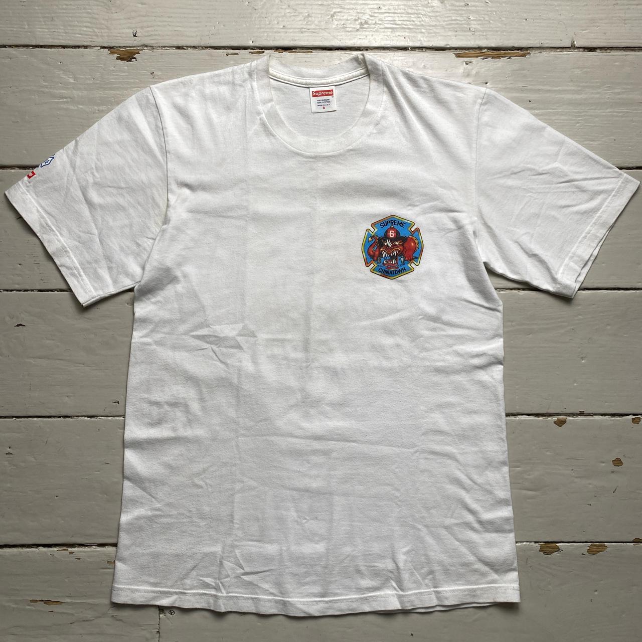 Supreme Fire Depatment Chinatown T Shirt White