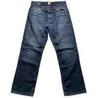 Hugo Boss Dark Navy Stonewash Distressed Jeans (34W)