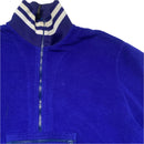 Armani Jeans Blue and White Vintage 90’s Fleece Quarter Zip Jumper (L)