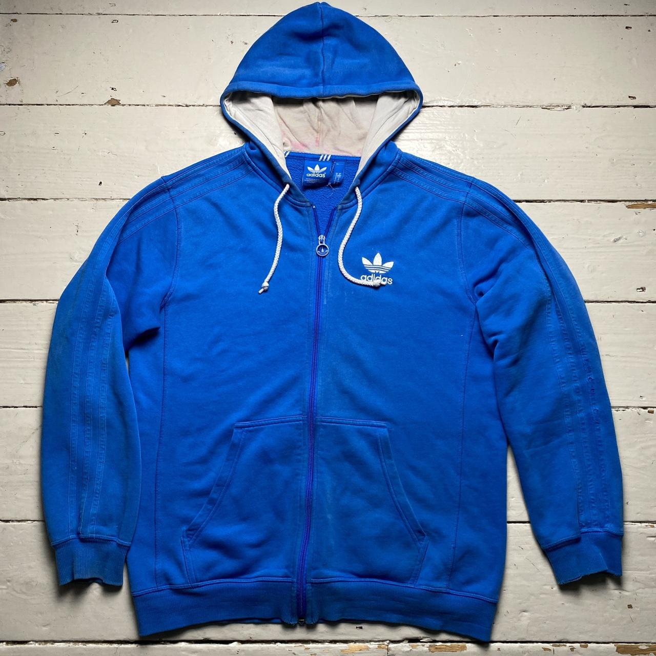 Adidas Originals Blue and White Hoodie