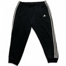 Adidas Black and White Stripe Full Tracksuit Hoodie and Joggers (3XL)
