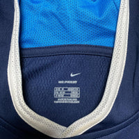 Nike Navy and White Swoosh Tennis Vintage Hooded Vest (M)