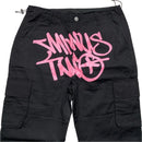 Minus Two Black and Pink Cargo Trousers (M)