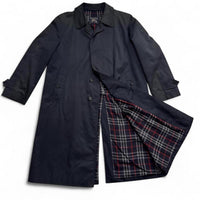 Burberrys Burberry Navy Novacheck Trench Coat (XL)