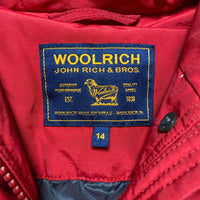Woolrich Red Womens Fur Trim Parka Coat