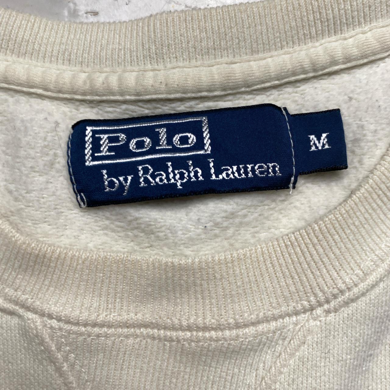 Polo Ralph Lauren Cream White Navy Pony Jumper