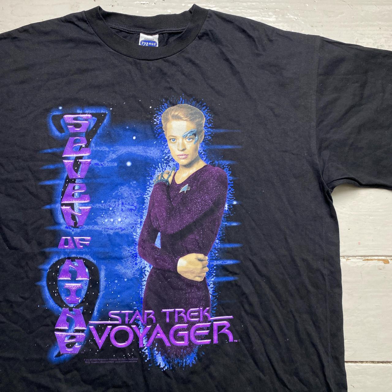 Star Trek Voyager Vintage 2000 Black T Shirt