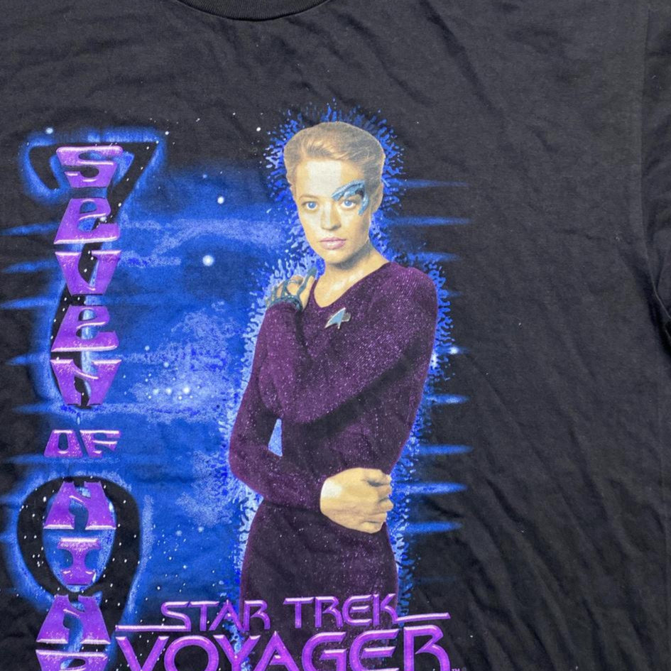 Star Trek Voyager Vintage 2000 Black T Shirt (XL)