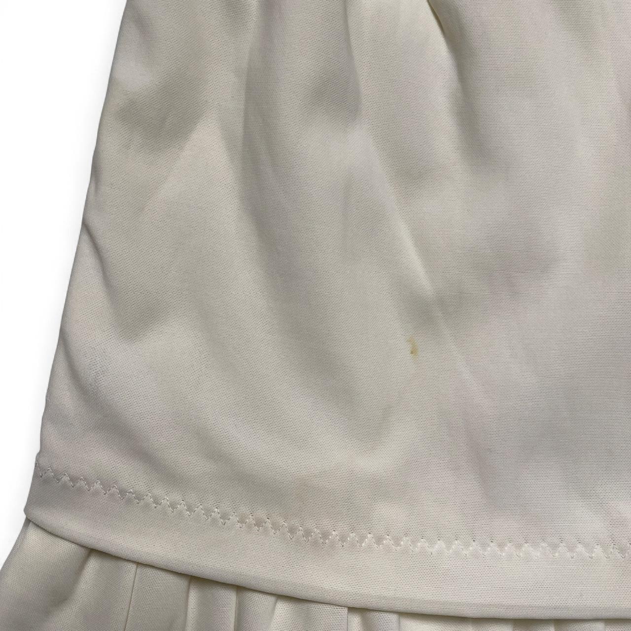 Dolce and Gabbana Vintage Cream White Red and Navy Tennis Dress Pleated Skirt (S)