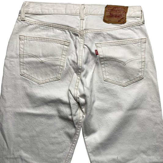 Levis 501 Vintage Made in USA White Baggy Jeans (34W)