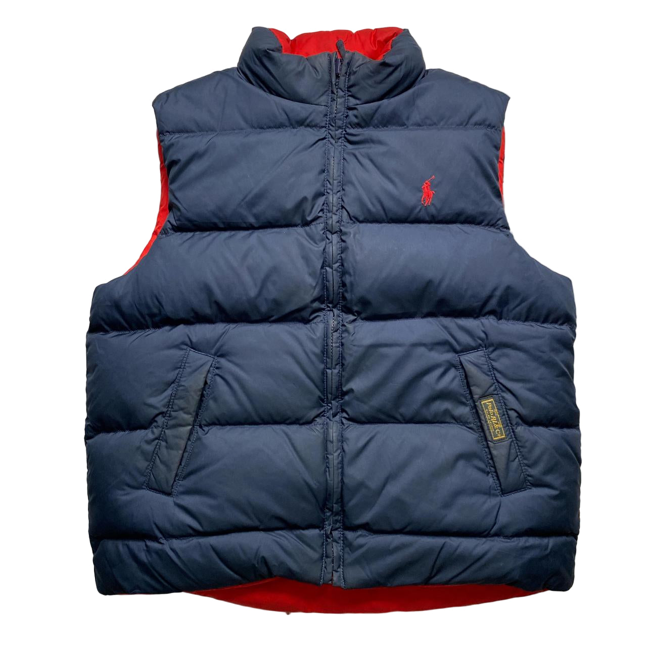 Polo Ralph Lauren Navy and Red Reversible Gilet  Women"s (L)