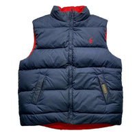 Polo Ralph Lauren Navy and Red Reversible Gilet  Women"s (L)