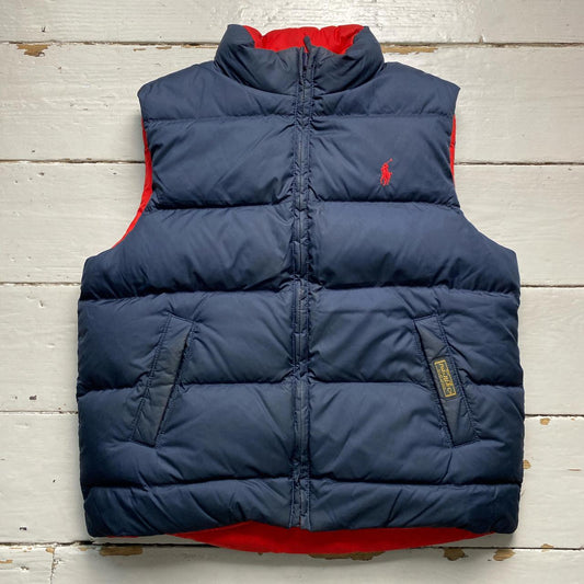 Polo Ralph Lauren Navy and Red Reversible Gilet