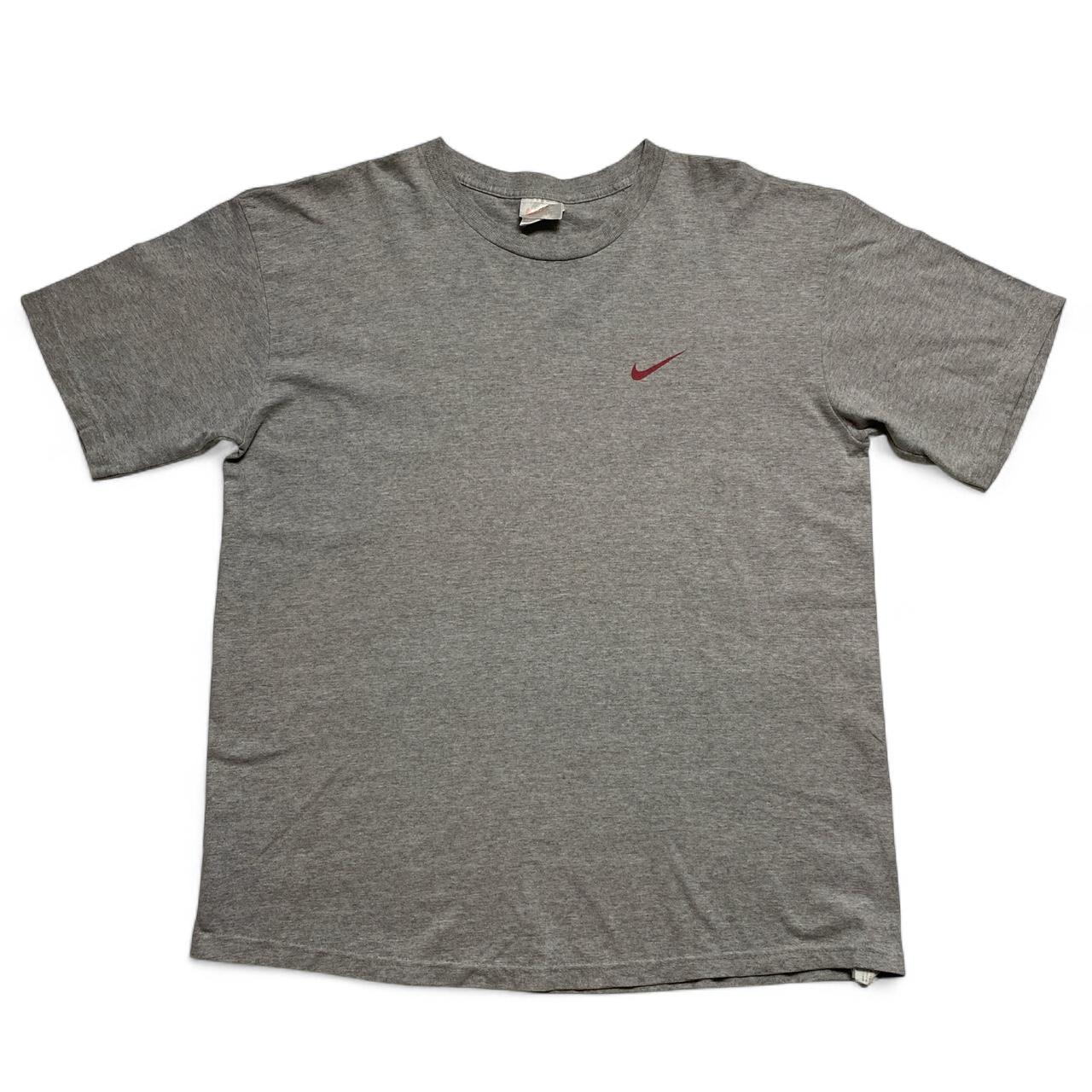 Nike Vintage 90’s Grey and Red Big Spellout T Shirt (L)