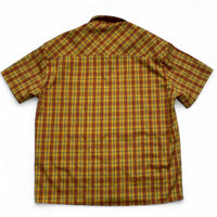 Earthling Hoo Short Sleeve Plaid Shirt and Jorts Jean Shorts Set (M)