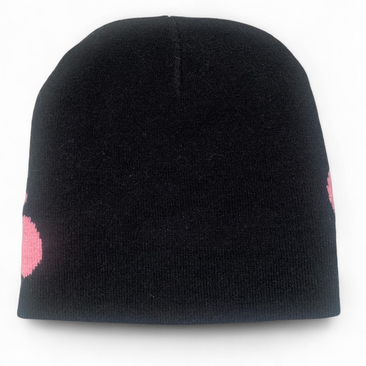 Conquer Black and Pink Beanie Hat