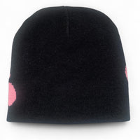 Conquer Black and Pink Beanie Hat
