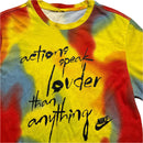 Nike Actions Speak Louder than Anything Tie Dye T Shirt (M)