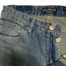 Balenciaga Baggy Flared Unisex Blue Faded Jeans (XS)