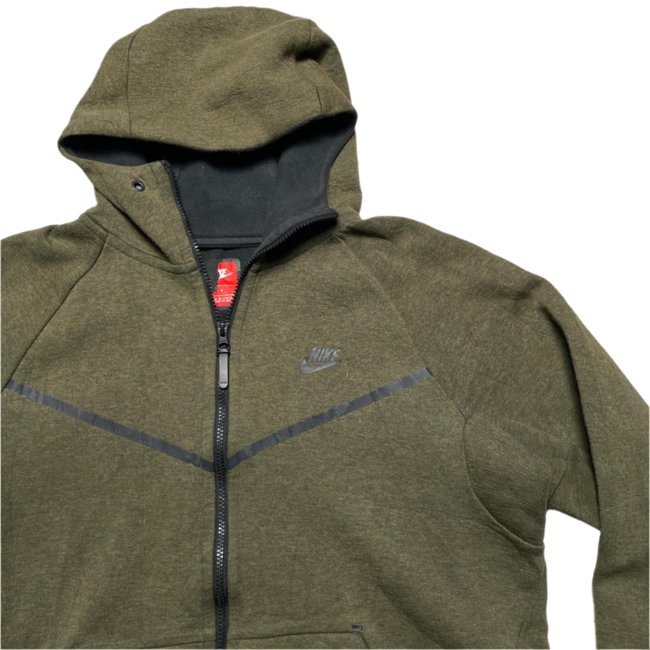 Nike Khaki Green Tech Fleece Hoodie (L)