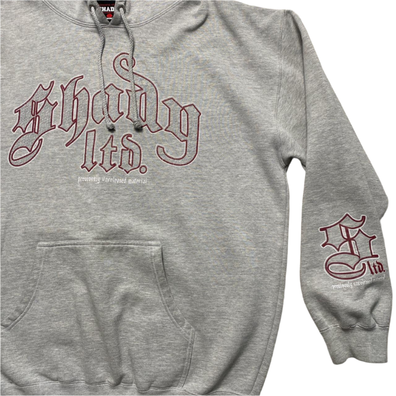 Shady Eminem Slim Shady Clothing Grey and Red Hoodie (L)