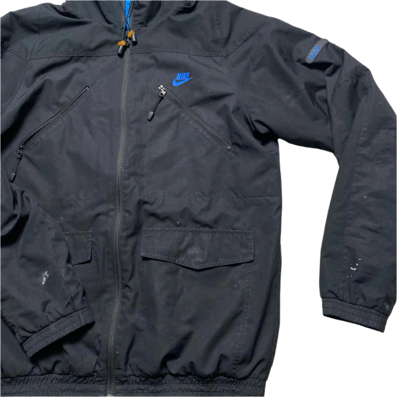 Nike Air Max LTD Black and Blue Vintage Windbreaker Tracksuit Jacket (M)
