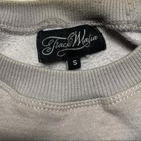 Track Mafia Grey and White Embroidery Stitch Jumper (S)