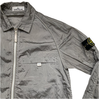 Stone Island Grey Silver Nylon Metal Overshirt Jacket 2022 (M)