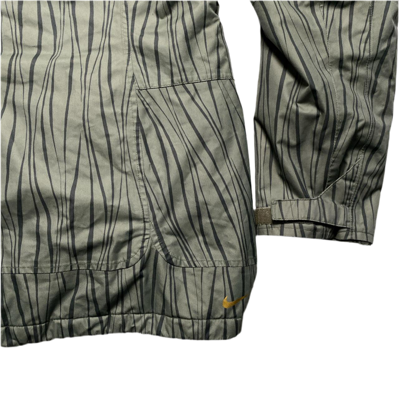 Nike ACG Green Striped Forestry Print Ski Jacket (L)