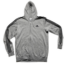 Adidas Essentials Grey and Black Stripes Full Tracksuit (L)