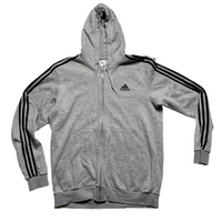 Adidas Essentials Grey and Black Stripes Full Tracksuit (L)