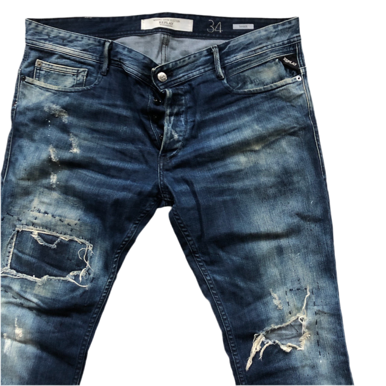 Replay Thyber Distressed Jeans (34W)