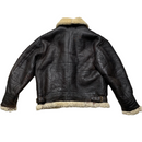 Sherling Brown Leather and Sherpa Jacket (M)