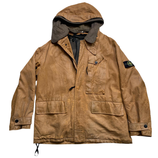 Stone Island Leather Brown Jacket (L)