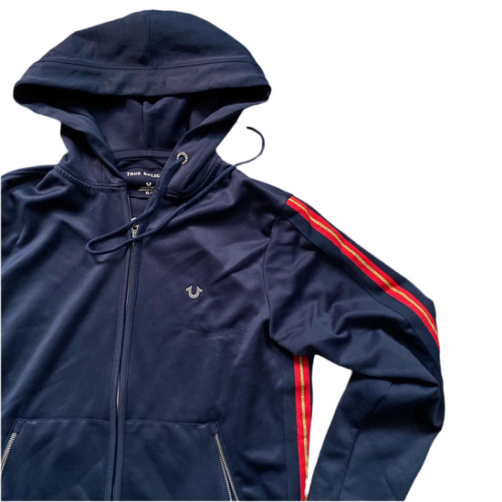True Religion Navy and Red Hoodie (XL)