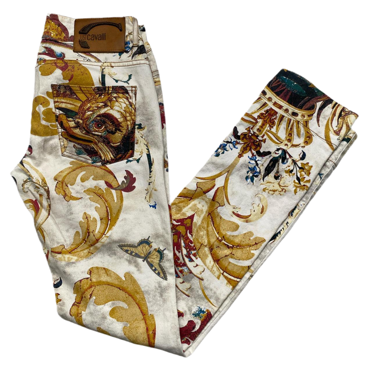 Just Cavalli Printed Butterfly Flowers and Birds Jeans (29W)