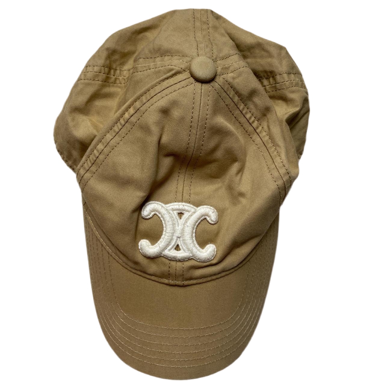 Celine Beige Cream and White Baseball Cap