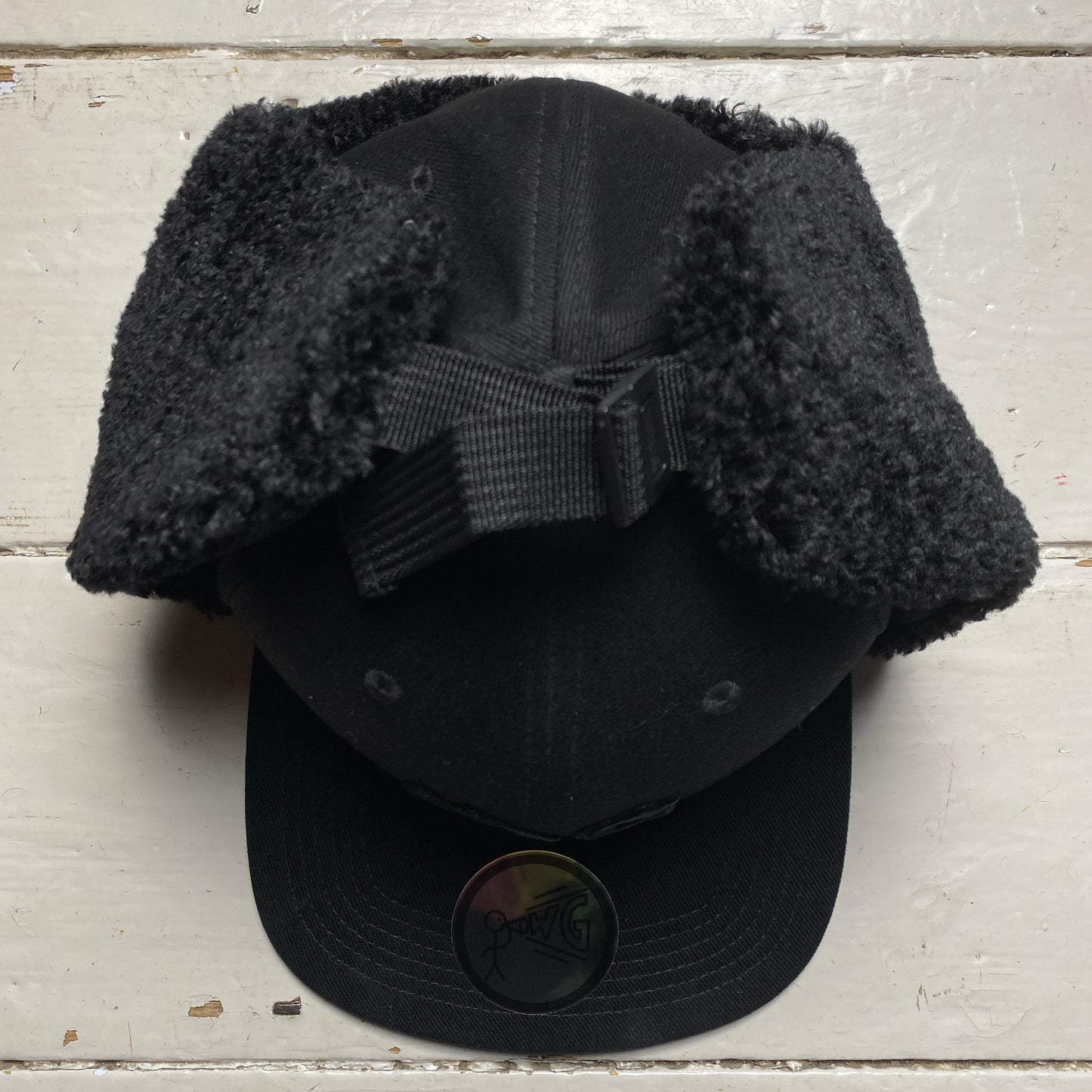 W9 Triple Black Dog Ear Trapper Hat