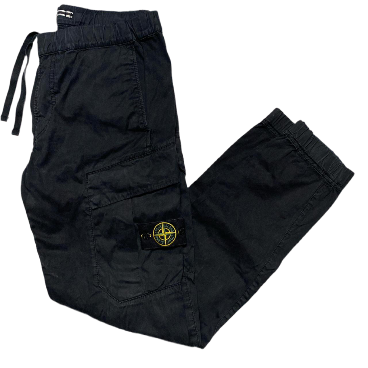 Stone Island Black Cargo Combat Trousers (W 32)