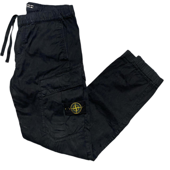 Stone Island Black Cargo Combat Trousers (W 32)