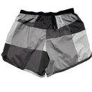 Nike Running Reflective Checked Patchwork Grey Black and White Shorts and T Shirt Set (L)